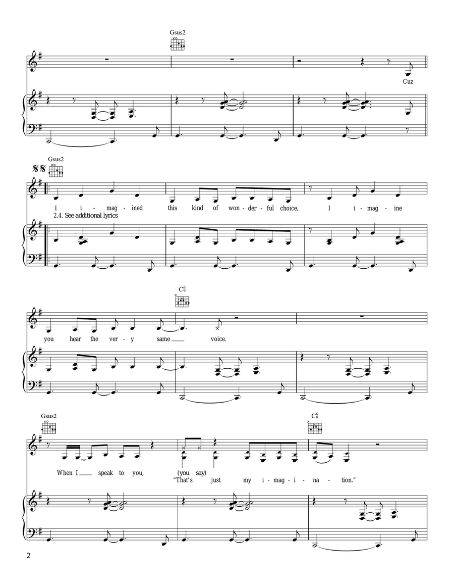 It Must Be Love Piano, Vocal, Guitar scores gallery preview page 2