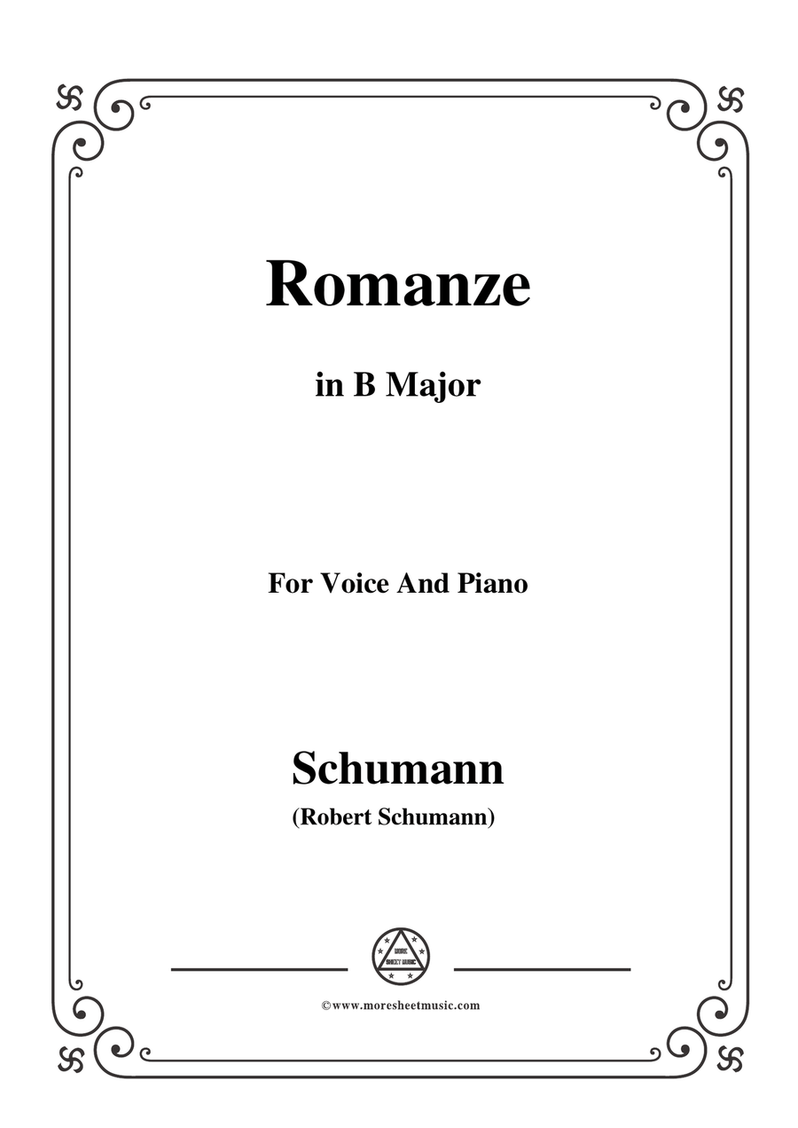 Schumann-Romanze,in B Major,for Voice and Piano
