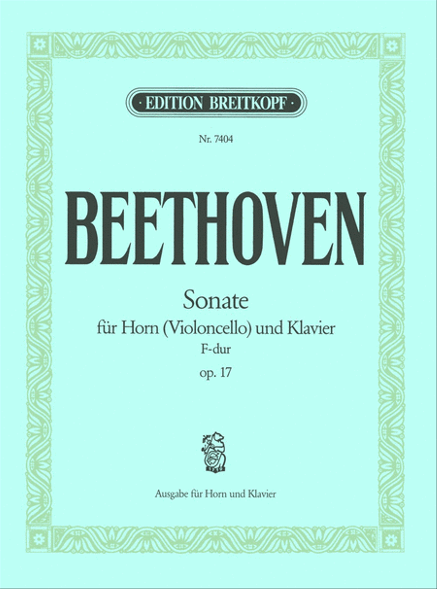Sonata in F major Op. 17 Horn scores gallery preview page 1