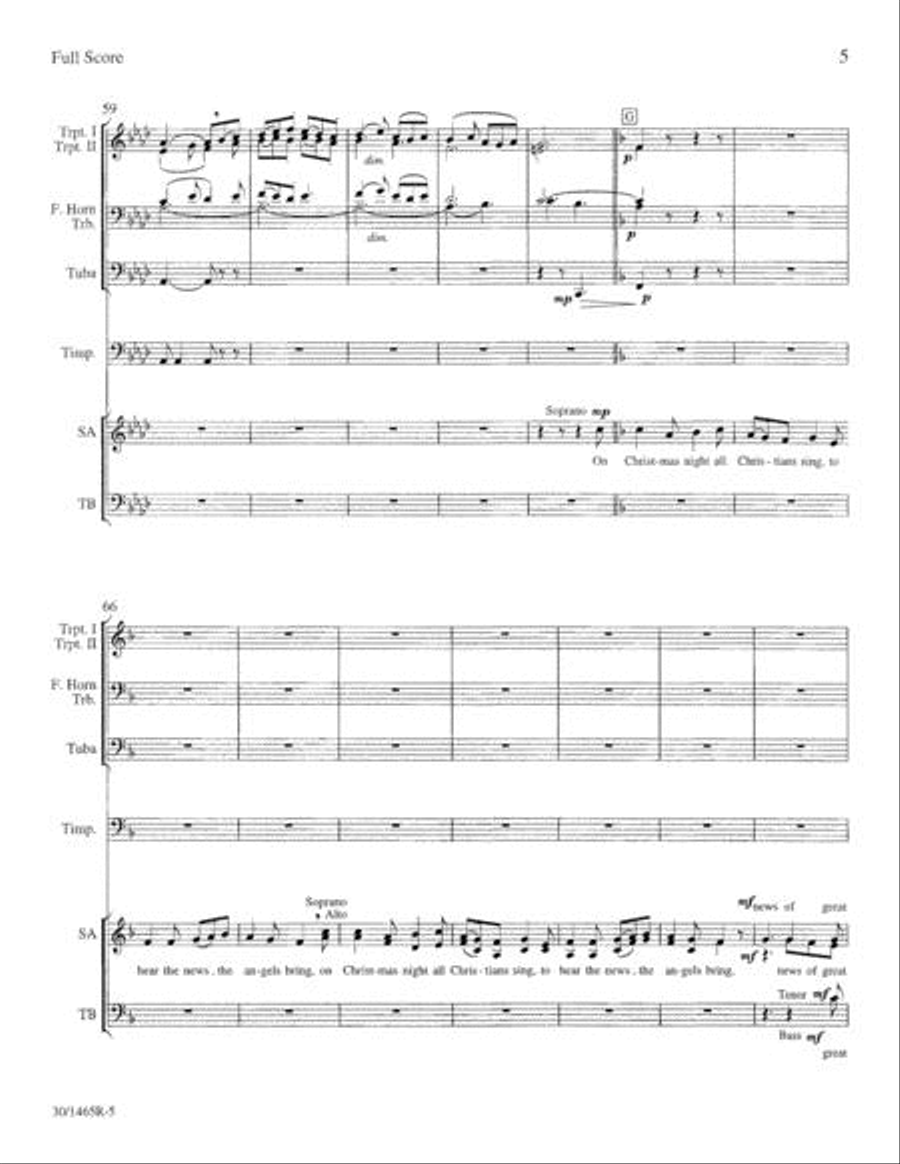 Sussex Carol - Score and Parts Choir scores gallery preview page 5