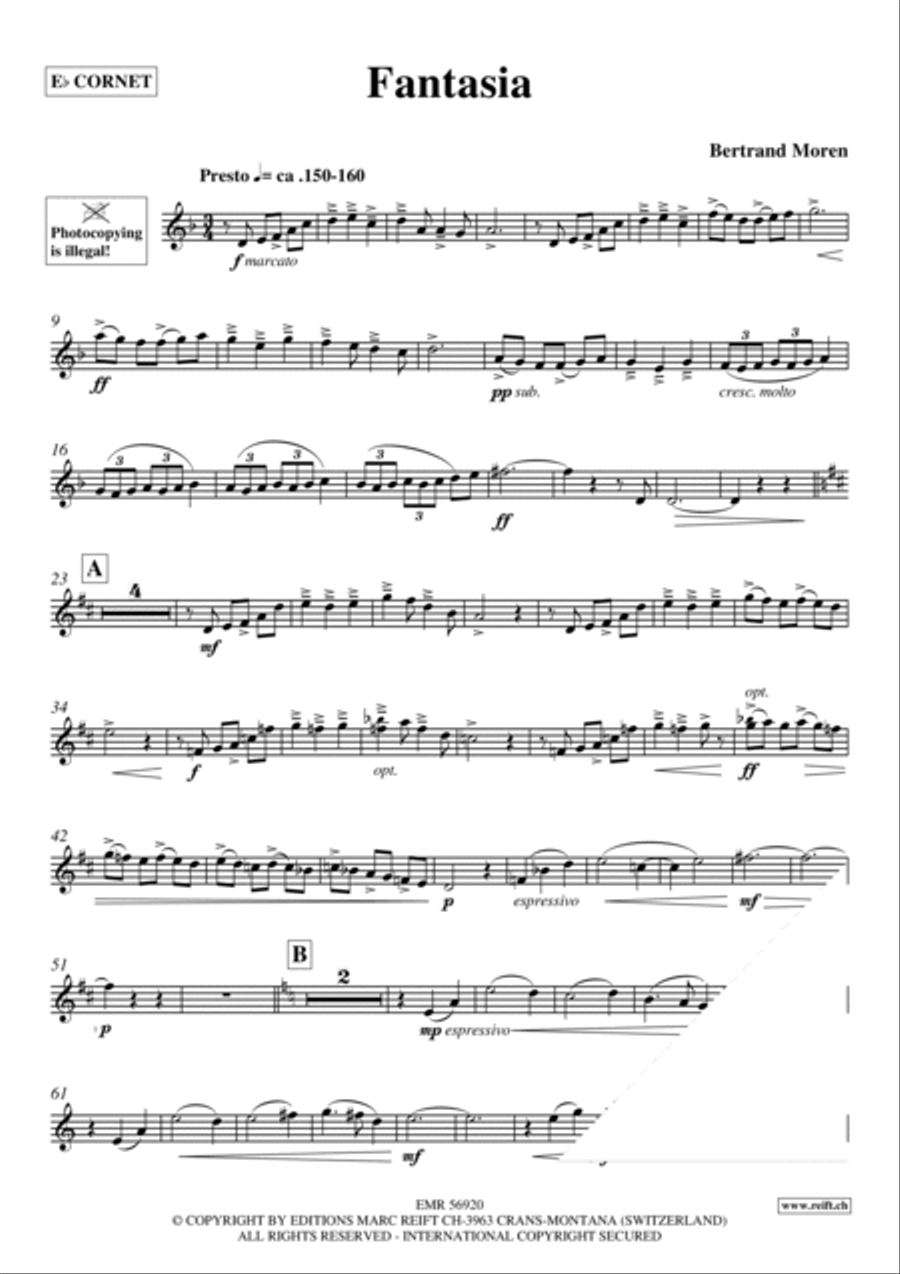 Fantasia Cornet scores gallery preview page 3