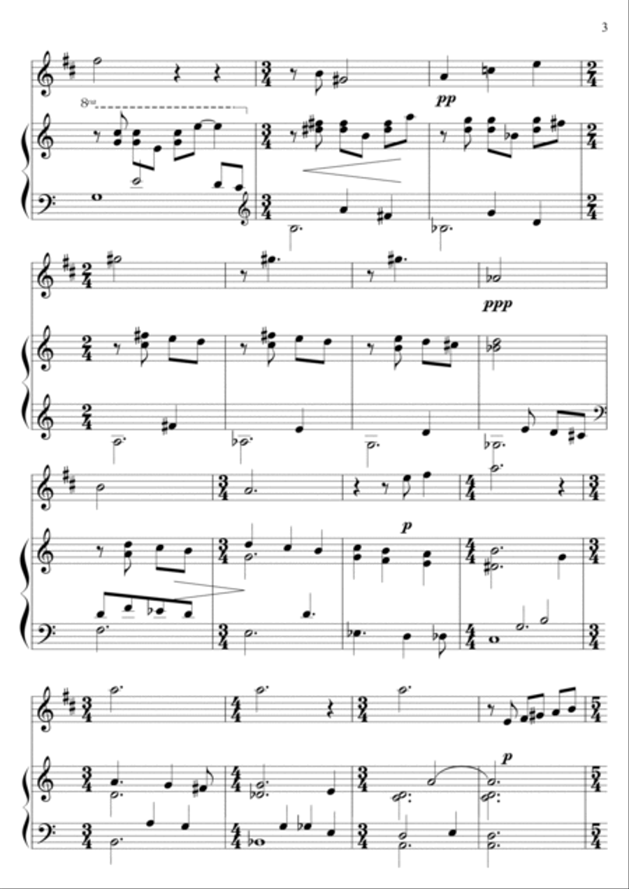 Aquarela n° 1 Clarinet Duet scores gallery preview page 3