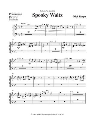 Spooky Waltz from Three Dances for Halloween - Percussion Player 3 part