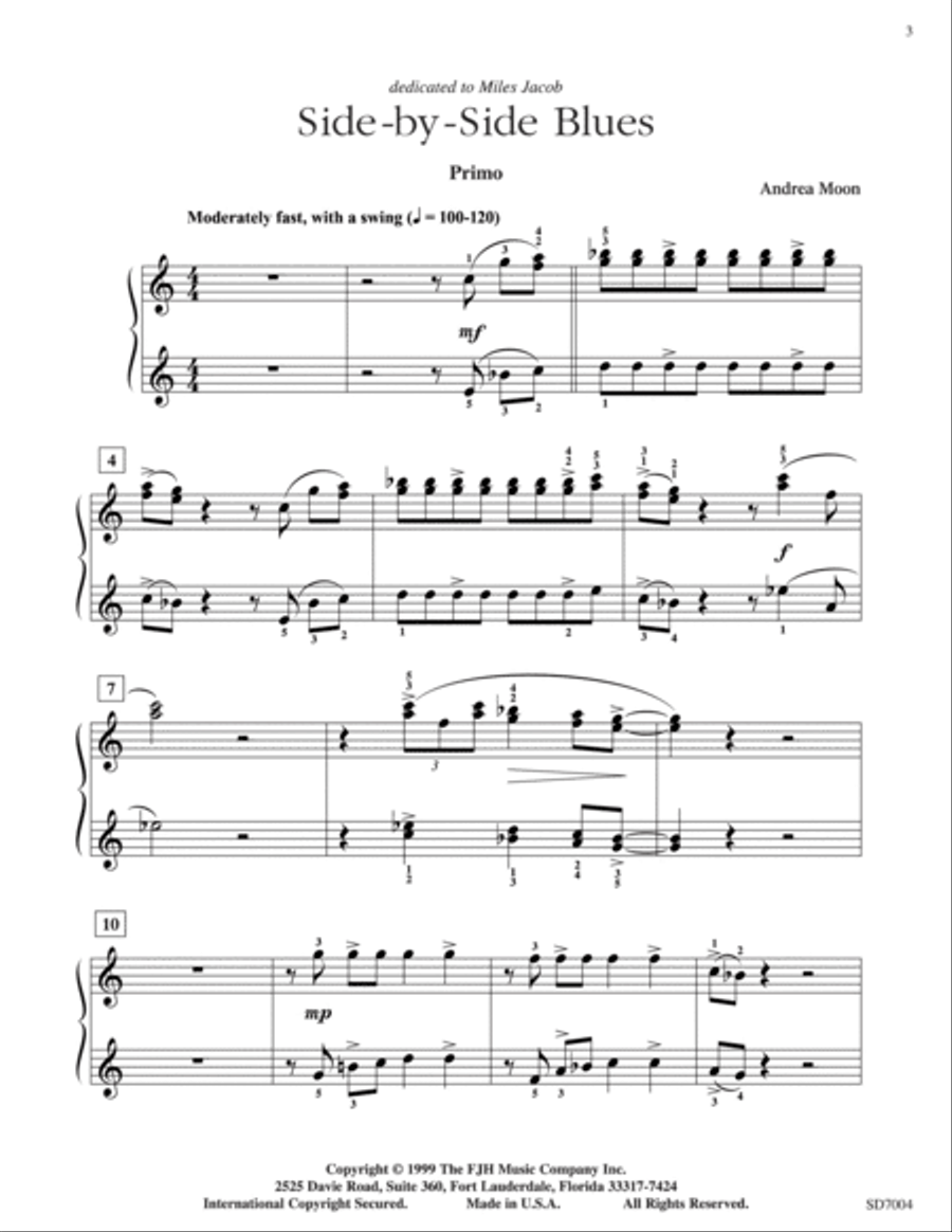 Side-by-Side Blues Piano Solo scores gallery preview page 3