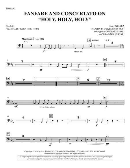 Fanfare and Concertato on "Holy, Holy, Holy" - Timpani
