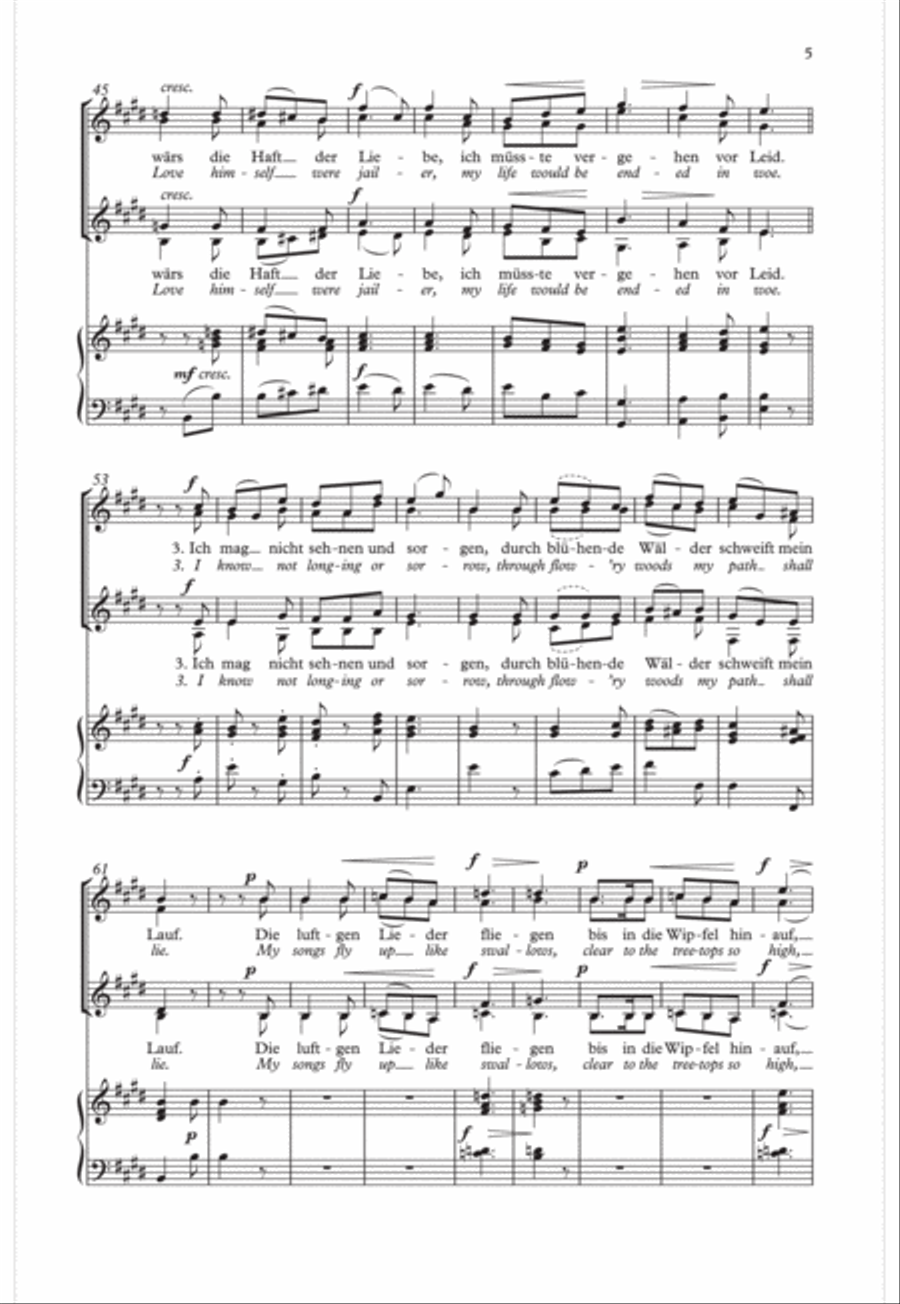 Vier Lieder aus dem Jungbrunnen (Four Songs from The Fountain of Youth) 4-Part scores gallery preview page 5