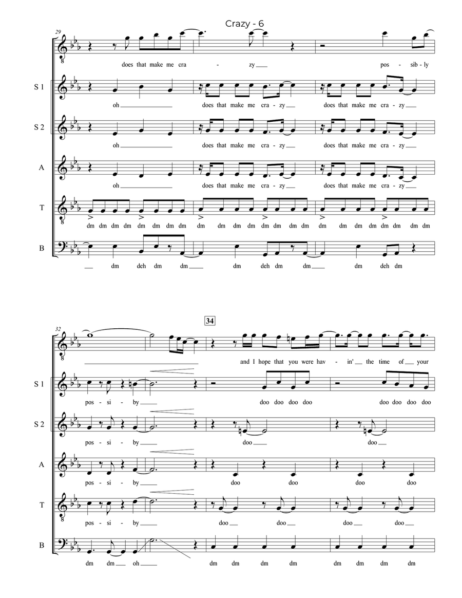Crazy 4-Part scores gallery preview page 6