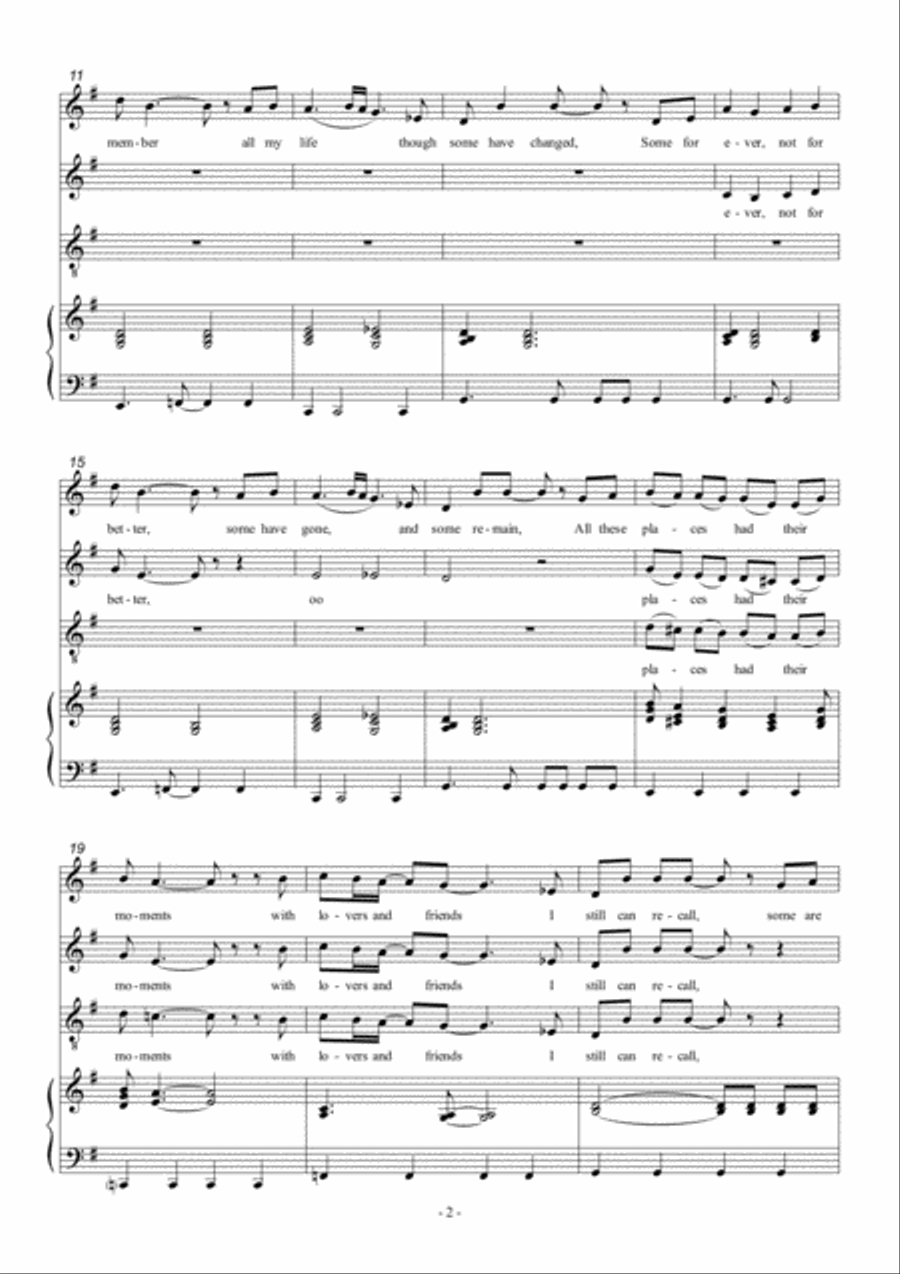 In My Life 3-Part scores gallery preview page 3