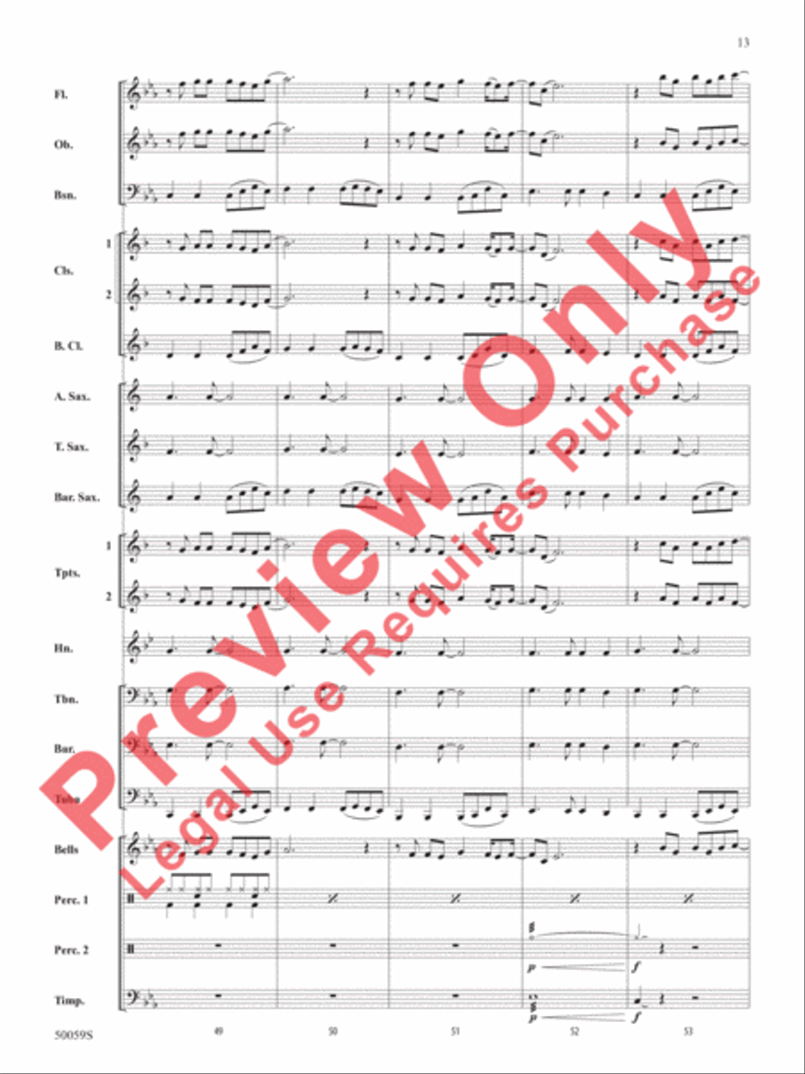 Flowers Concert Band scores gallery preview page 14