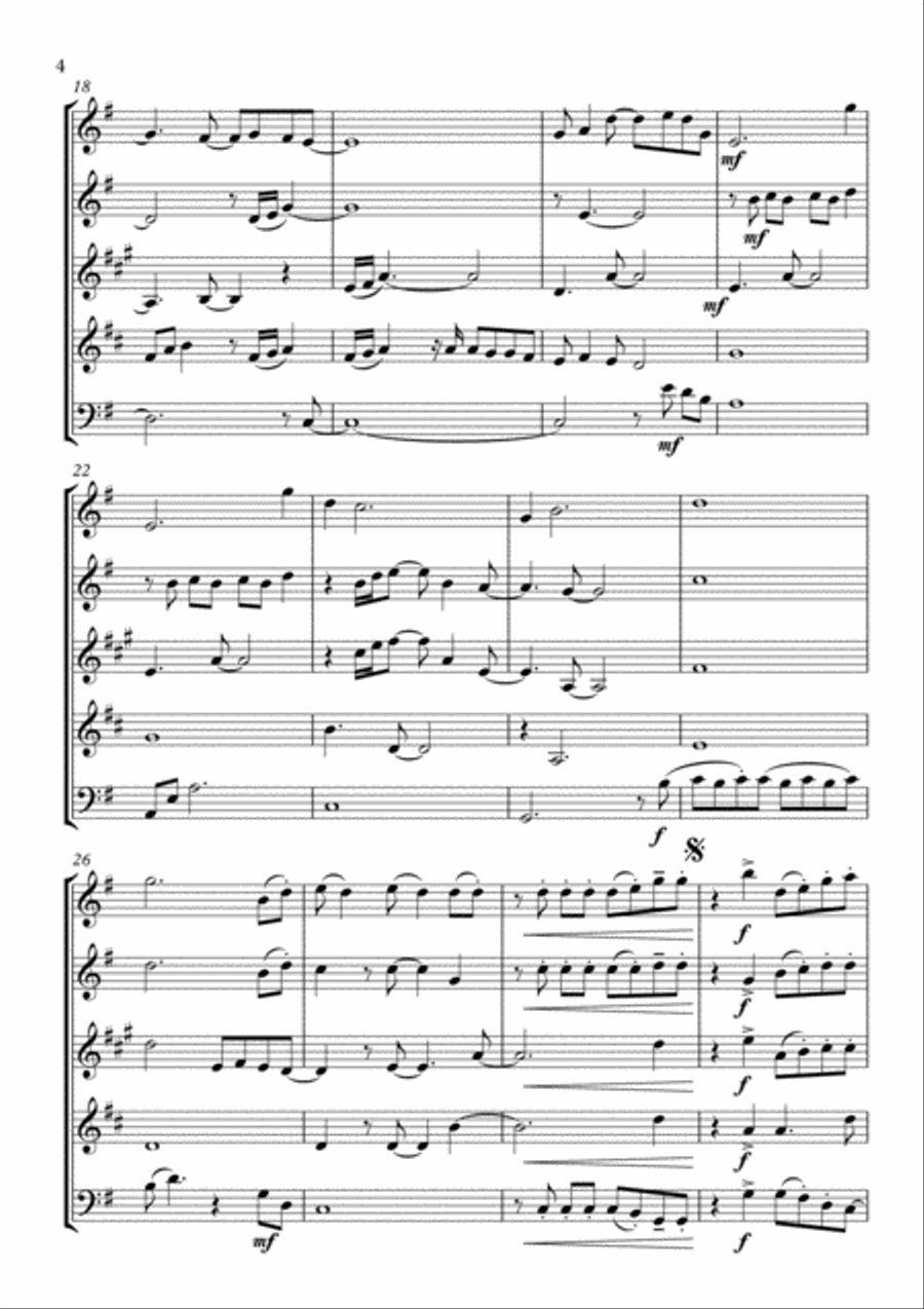 Man In The Mirror Woodwind Quintet scores gallery preview page 4