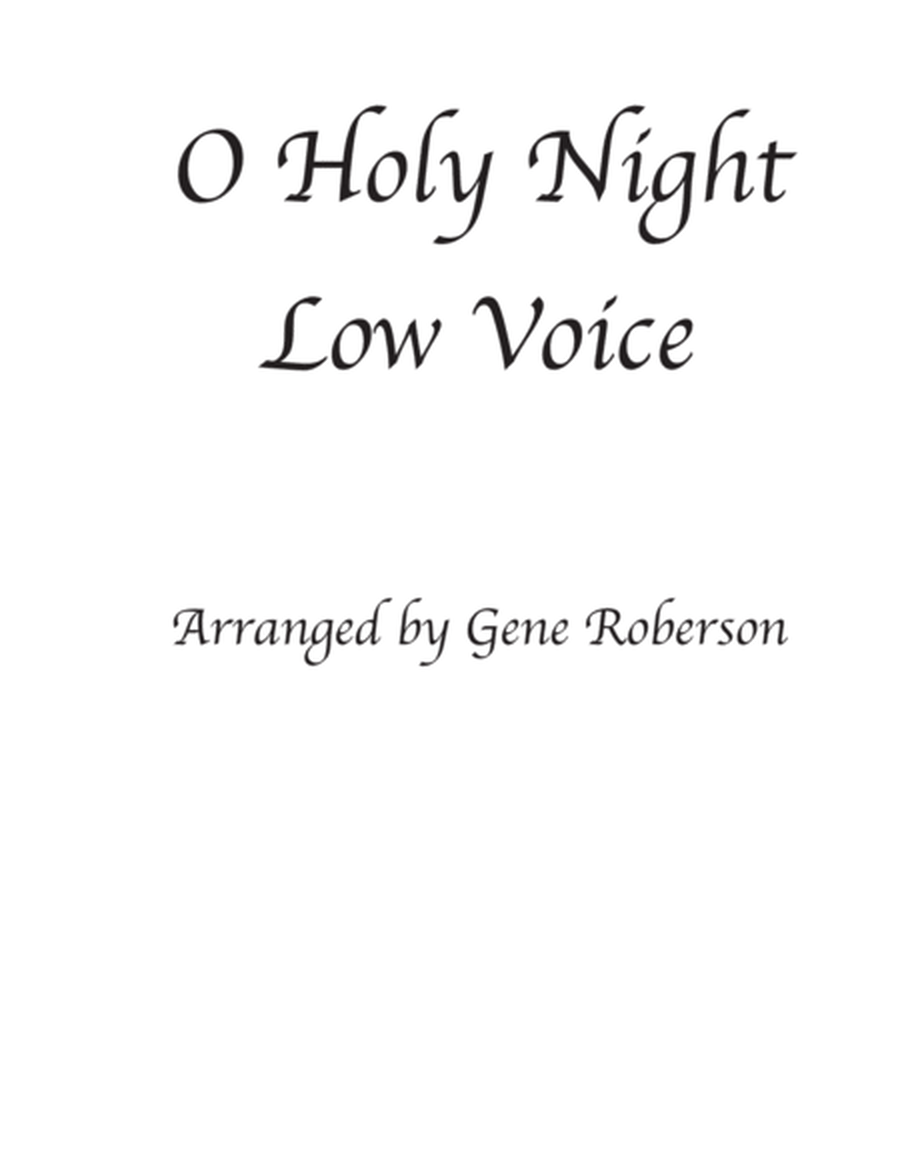 O Holy Night Low Vocal Solo image number null