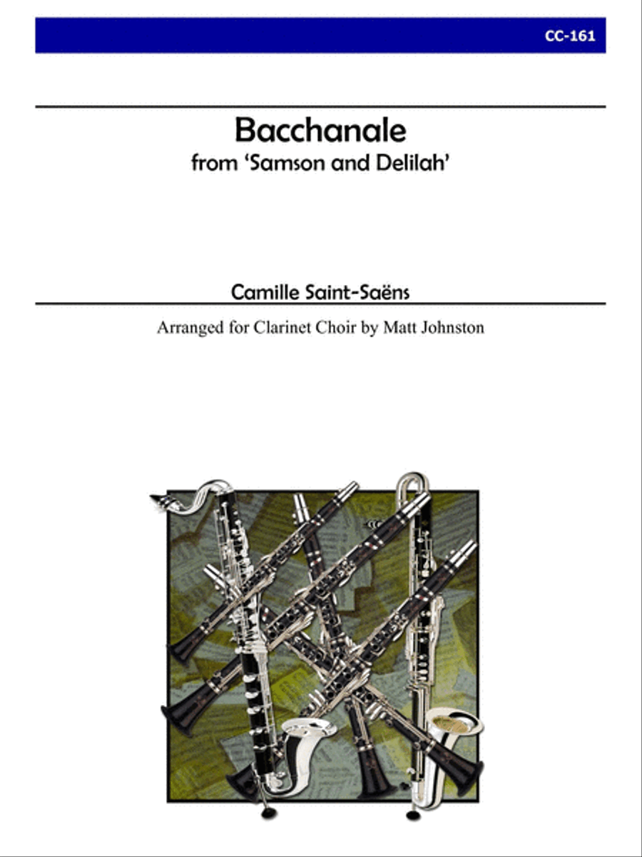 Book cover for Bacchanale from Samson and Delilah for Clarinet Choir