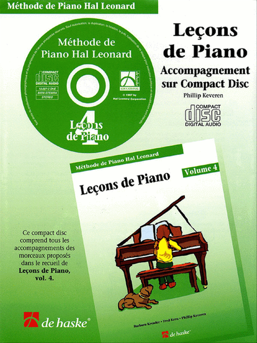 Piano Lessons Book 4 - CD - French Edition