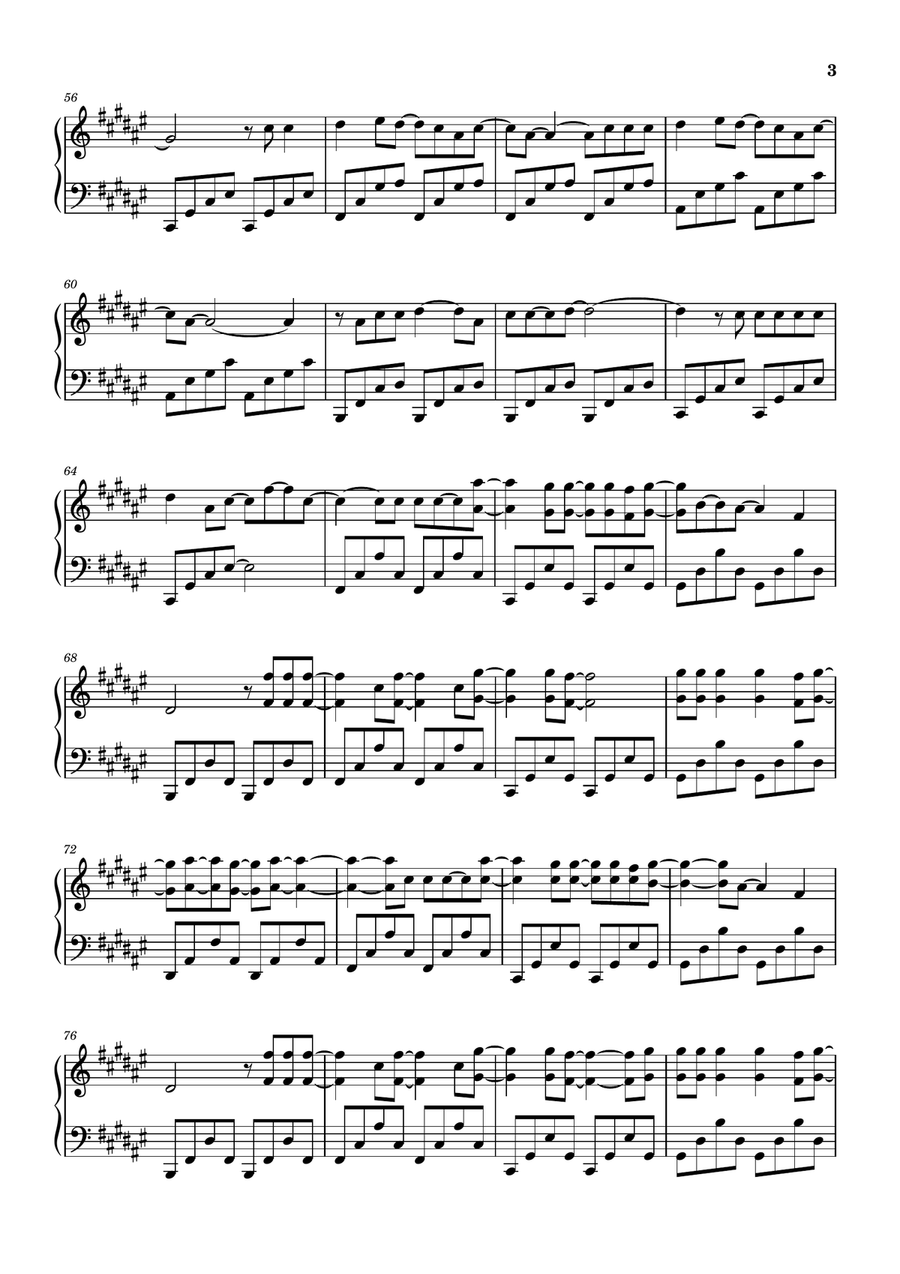 Believe Believe Piano Solo scores gallery preview page 3
