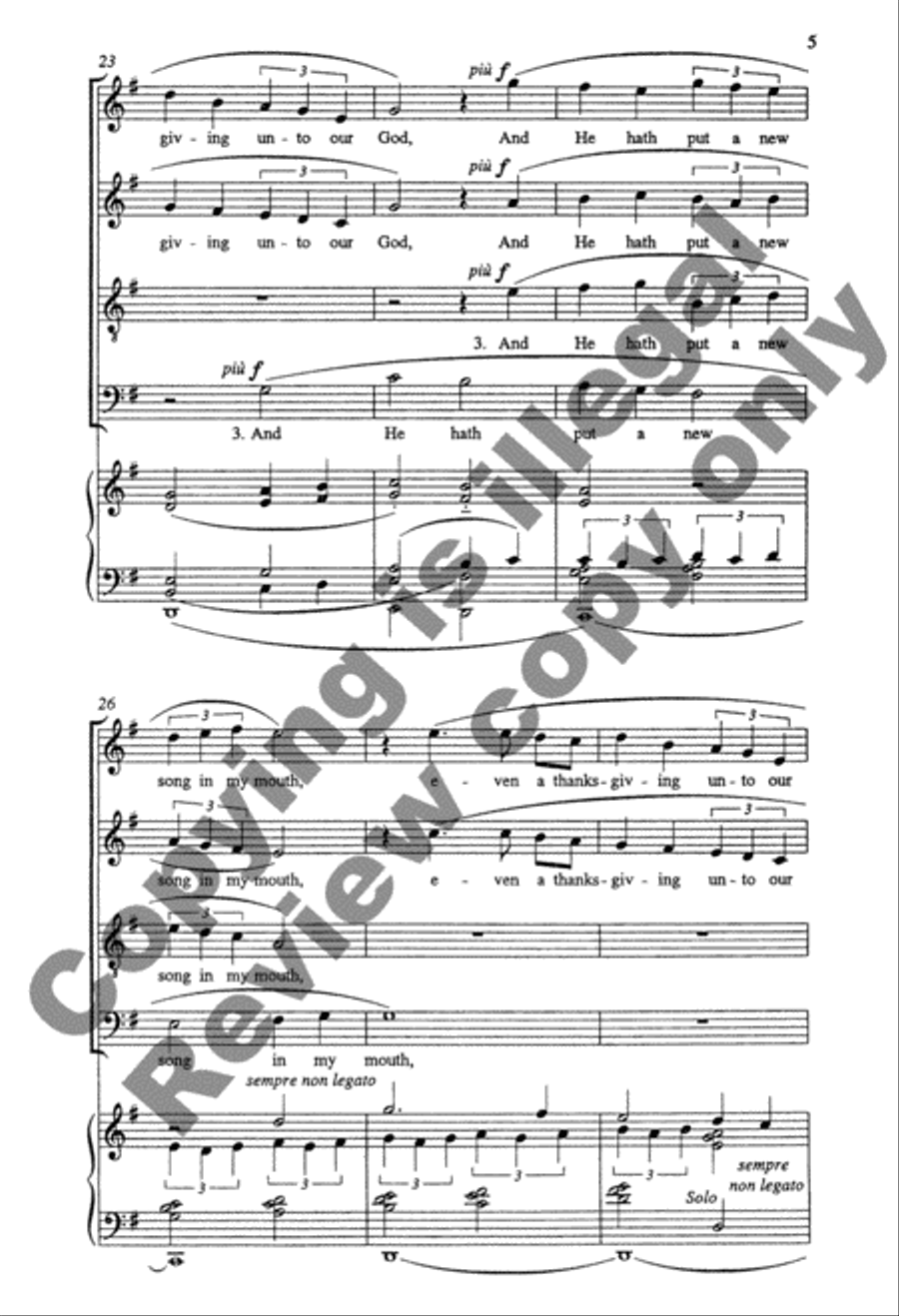 I Waited Patiently for the Lord 4-Part scores gallery preview page 6