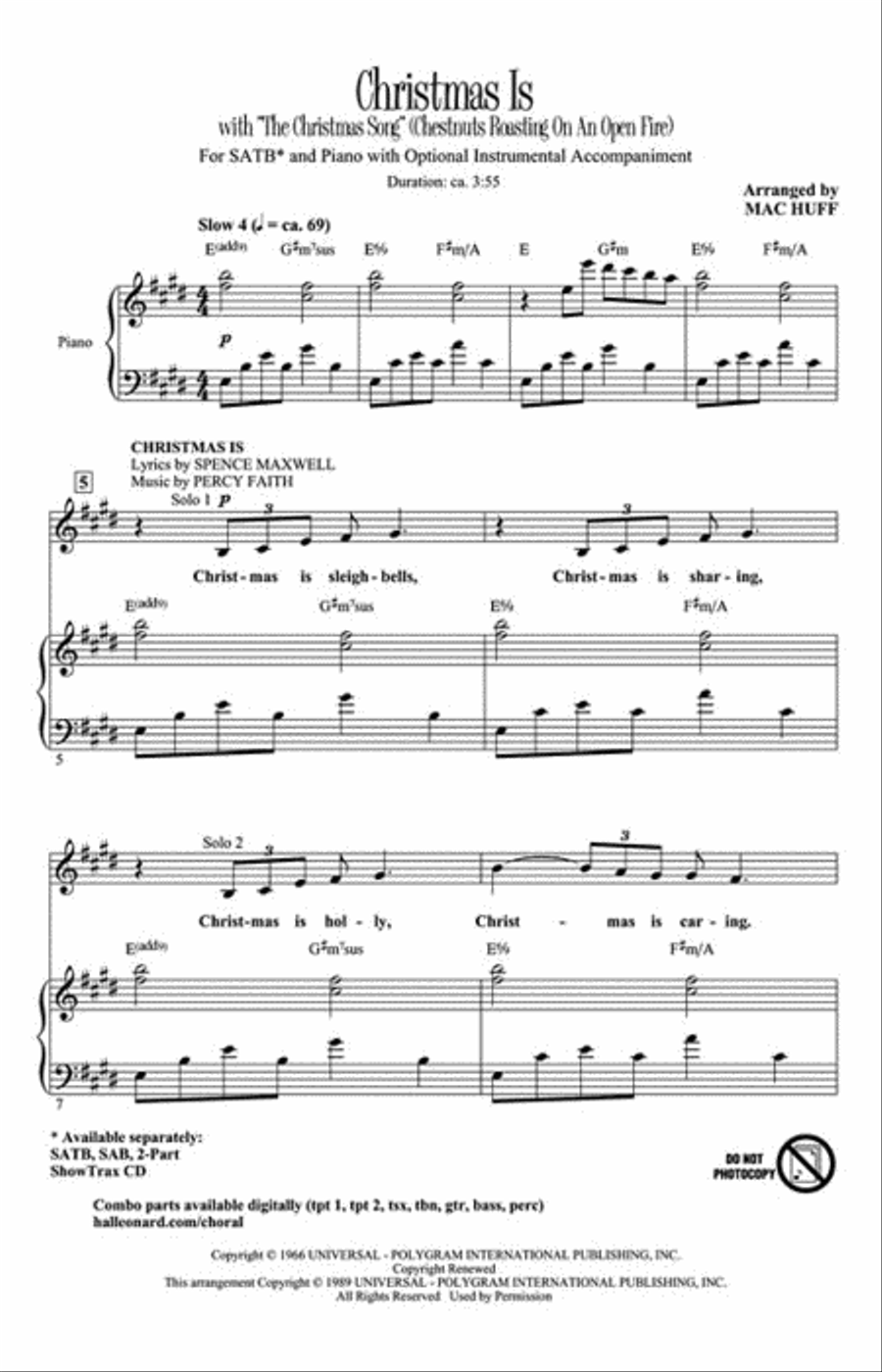 Christmas Is 4-Part scores gallery preview page 2