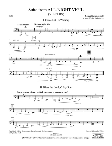 Suite from All-Night Vigil (Vespers) - Tuba