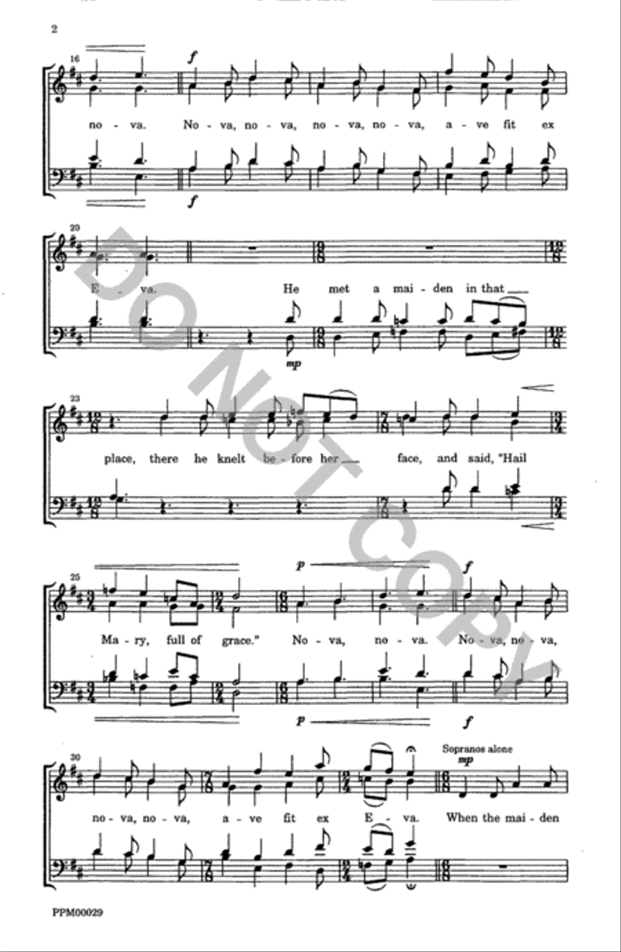 Annunciation Carol Divisi scores gallery preview page 3