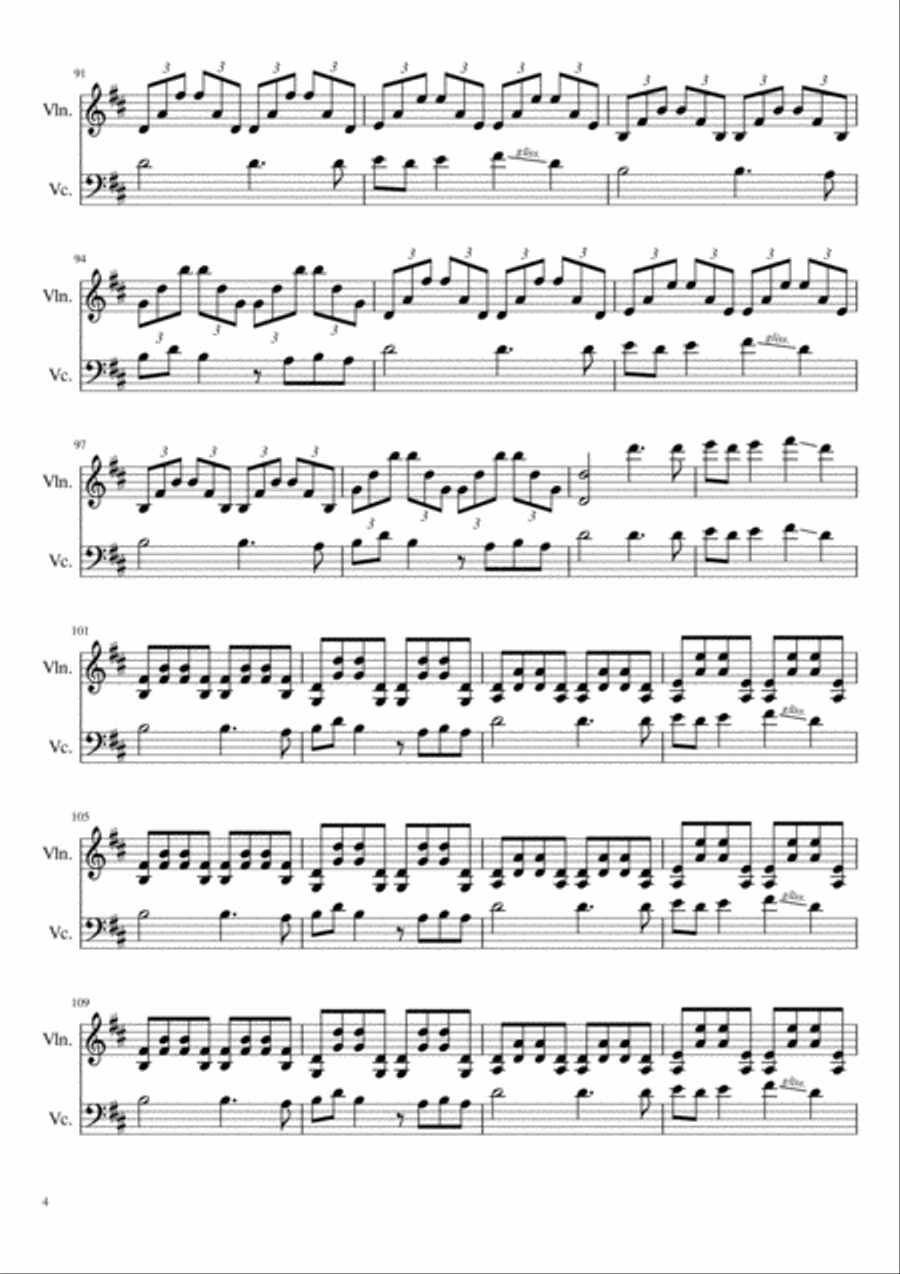 Wake Me Up String Duet scores gallery preview page 4
