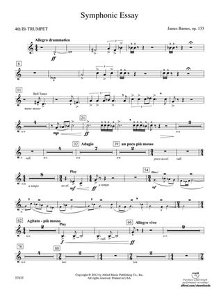Symphonic Essay: 4th B-flat Trumpet