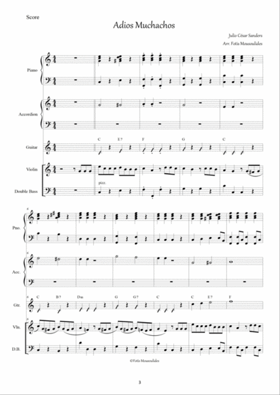 Adios Muchachos Small Ensemble scores gallery preview page 3