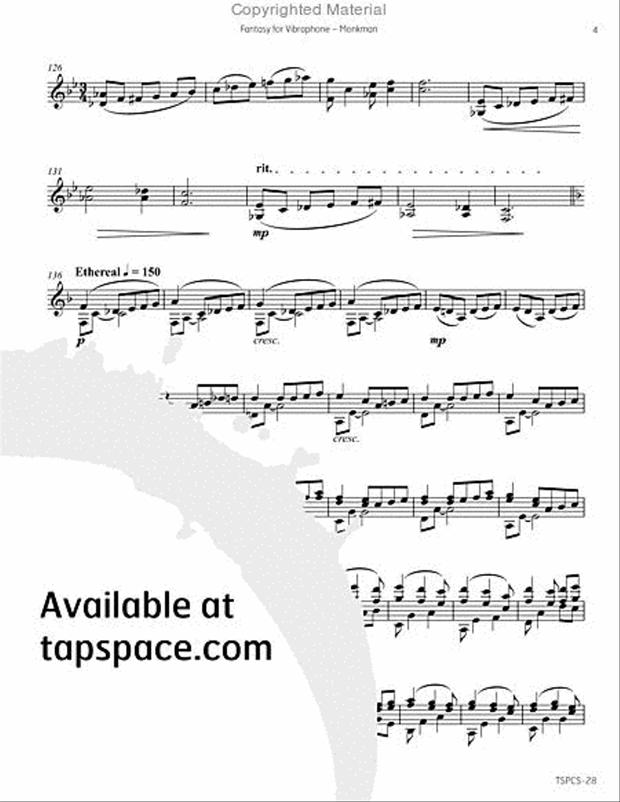 Fantasy for Vibraphone Vibraphone scores gallery preview page 8