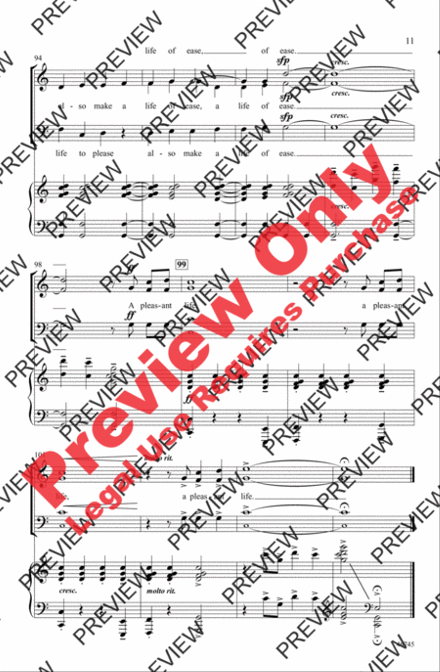 A Pleasant Life A Pleasant Life 3-Part scores gallery preview page 11