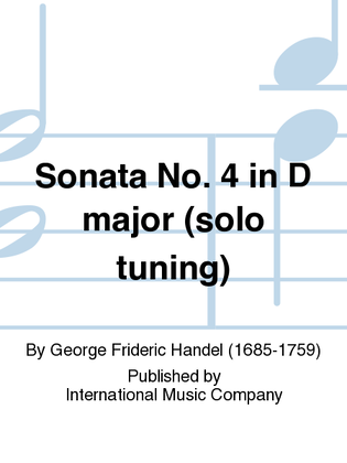 Book cover for Sonata No. 4 In D Major (Solo Tuning)