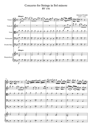 Concerto for Strings in Sol minore RV 156