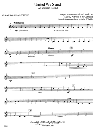 United We Stand (An American Medley): E-flat Baritone Saxophone