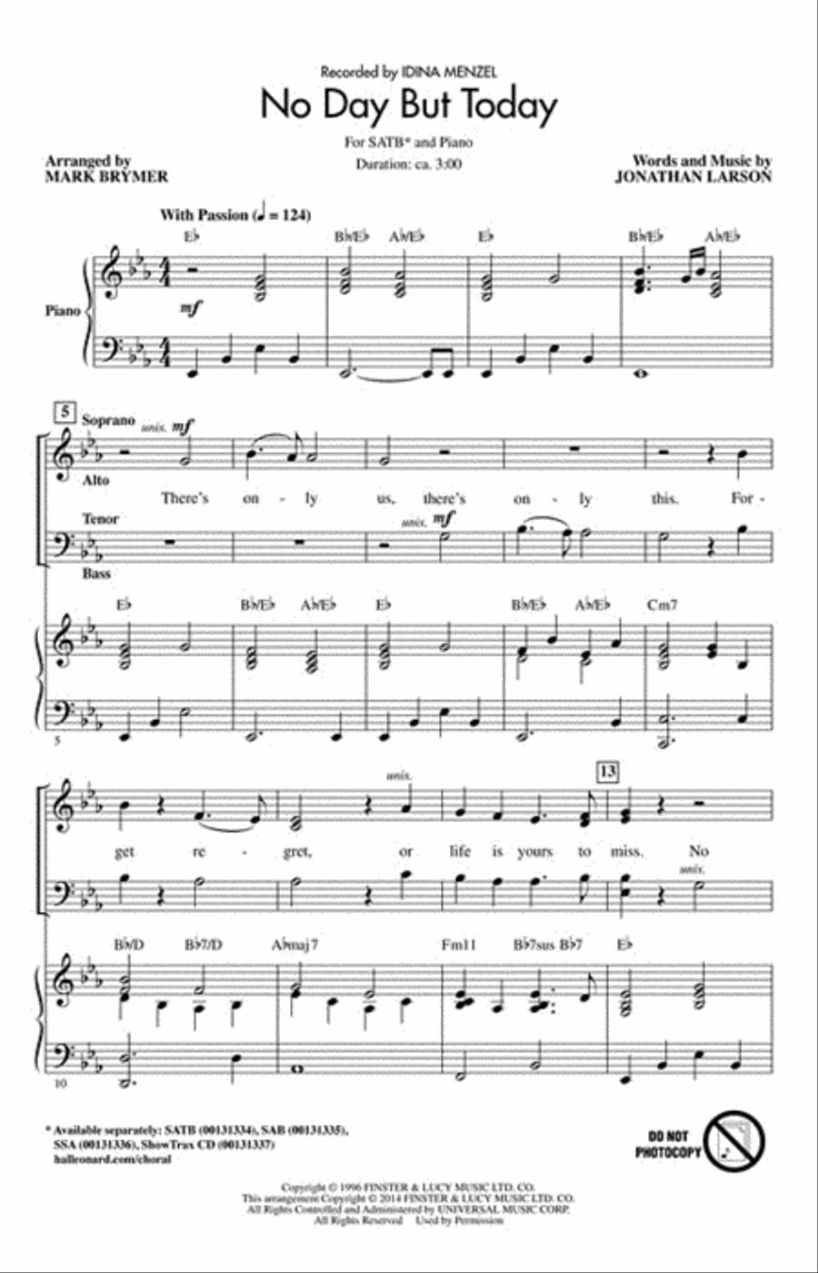 No Day But Today Choir scores gallery preview page 2