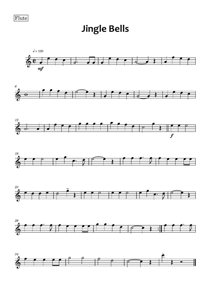 Jingle Bells Woodwind Quartet scores gallery preview page 4