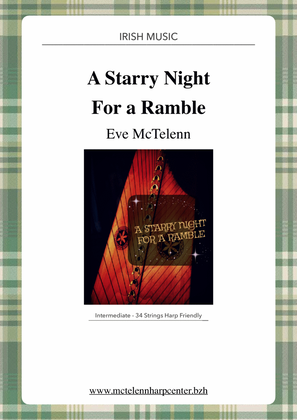 Book cover for A Starry Night For A Ramble - Jig - intermediate & 34 String Harp | McTelenn Harp Center