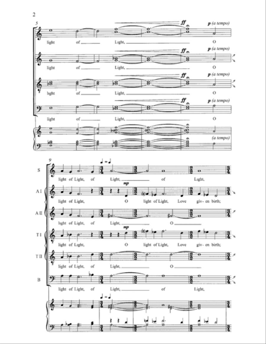 O Light of Light 4-Part scores gallery preview page 2