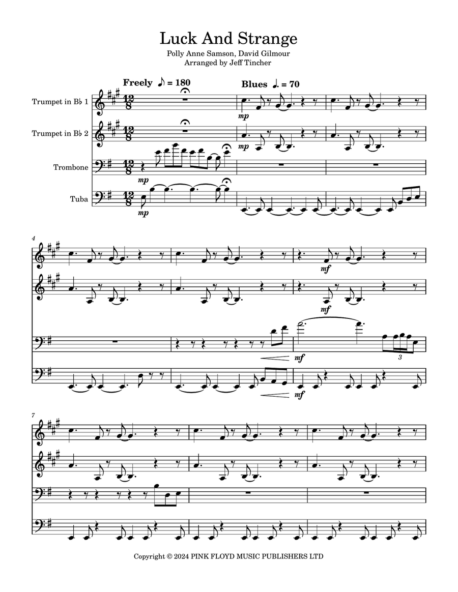 Luck And Strange Luck And Strange Brass Quartet scores gallery preview page 2