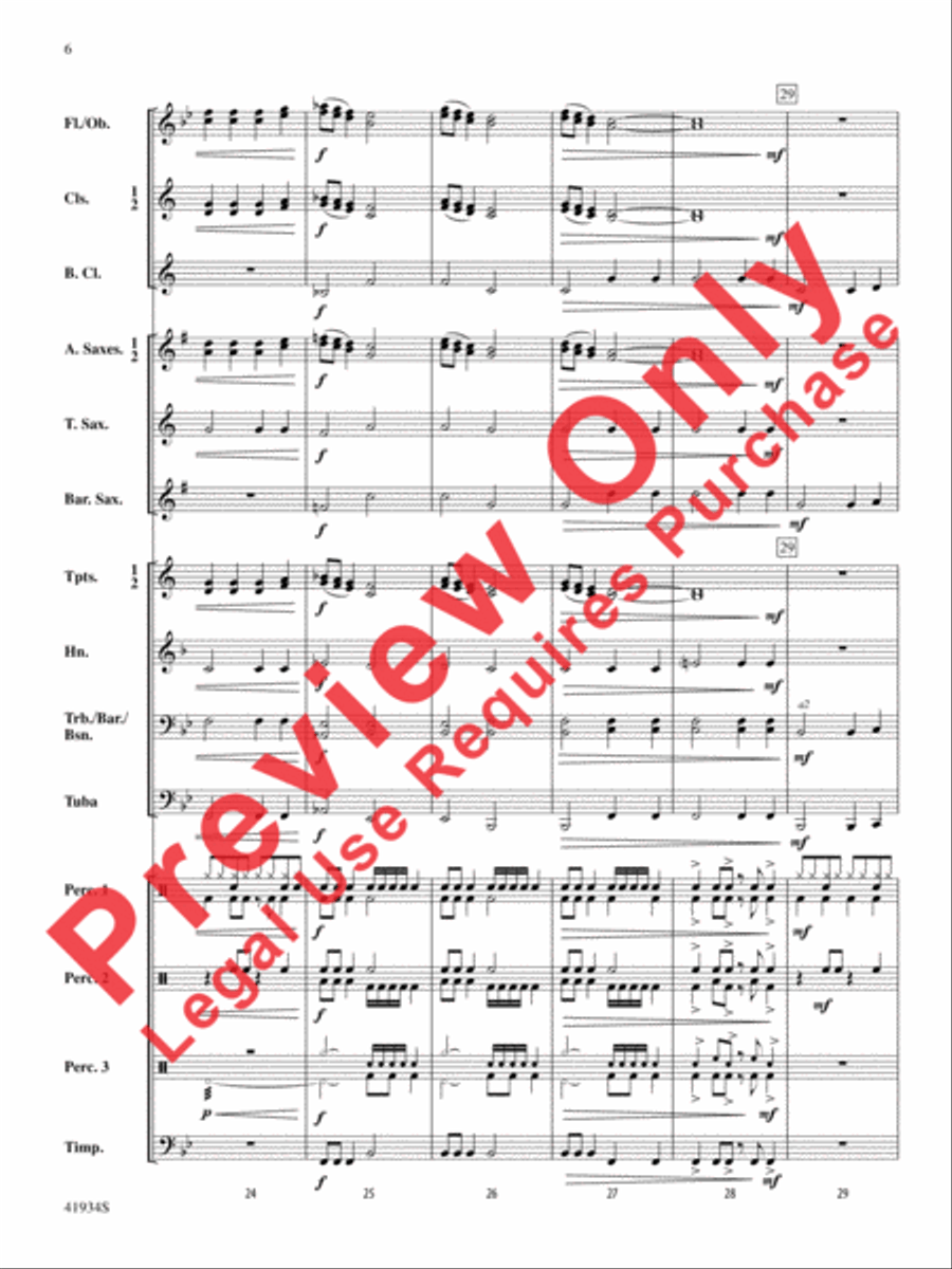 Little Drummer Dudes! Concert Band scores gallery preview page 7
