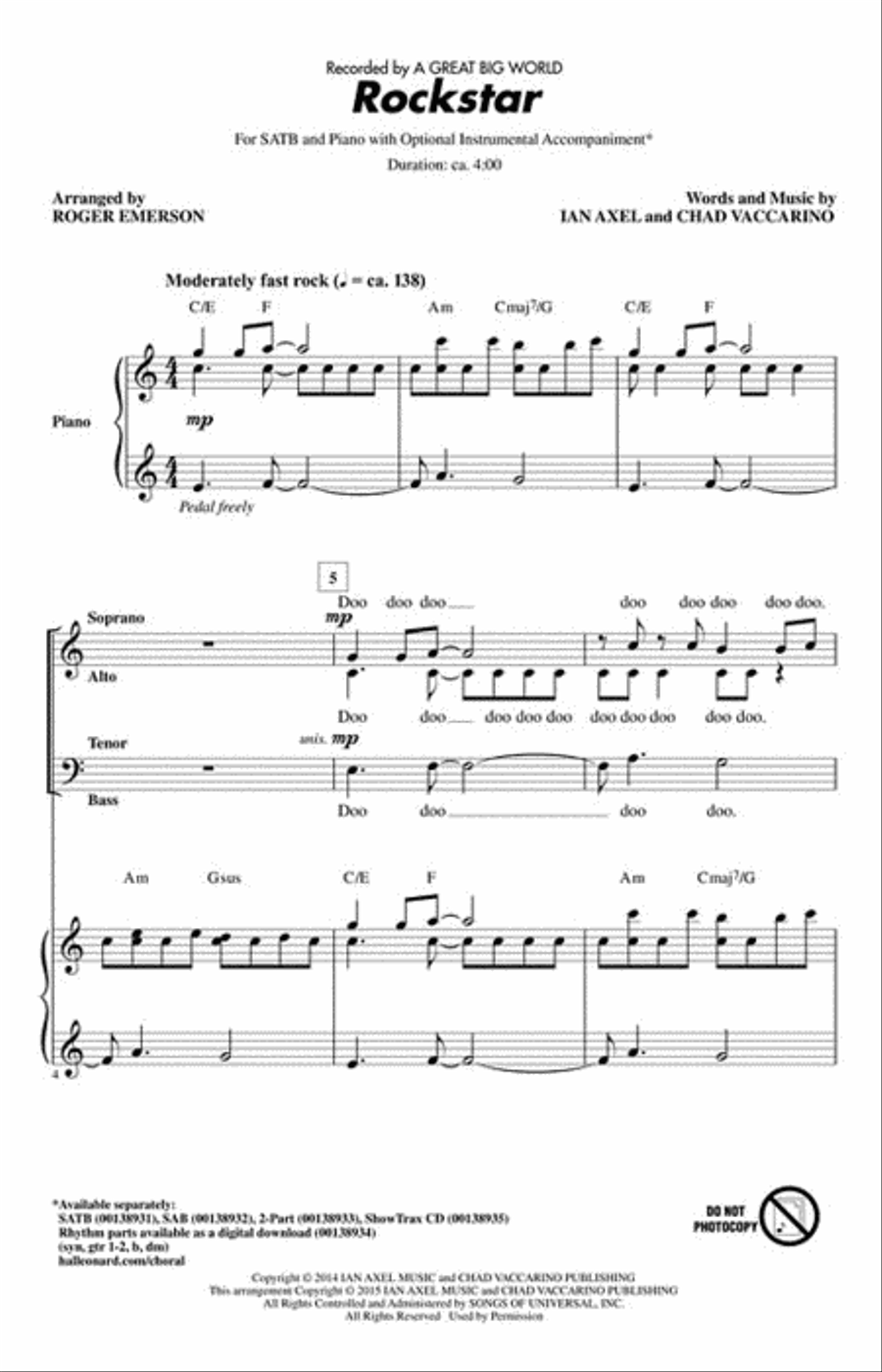 Rockstar Rockstar Choir scores gallery preview page 2