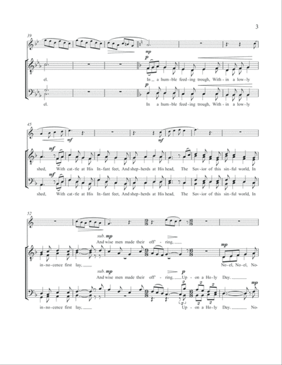 Noel, Noel, Noel TTBB scores gallery preview page 4