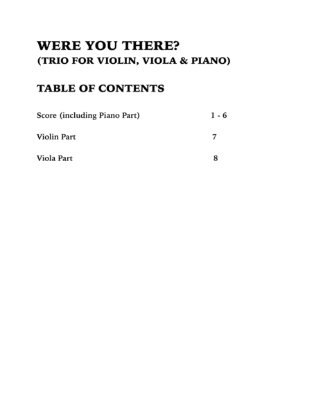Were You There (Trio for Violin, Viola and Piano) image number null
