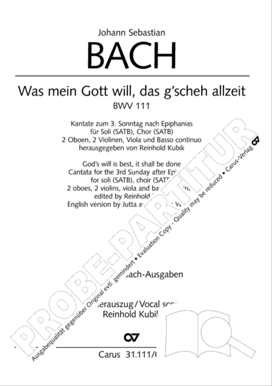 God's will is best, it shall be done (Was mein Gott will, das g'scheh allzeit) 4-Part scores gallery preview page 2