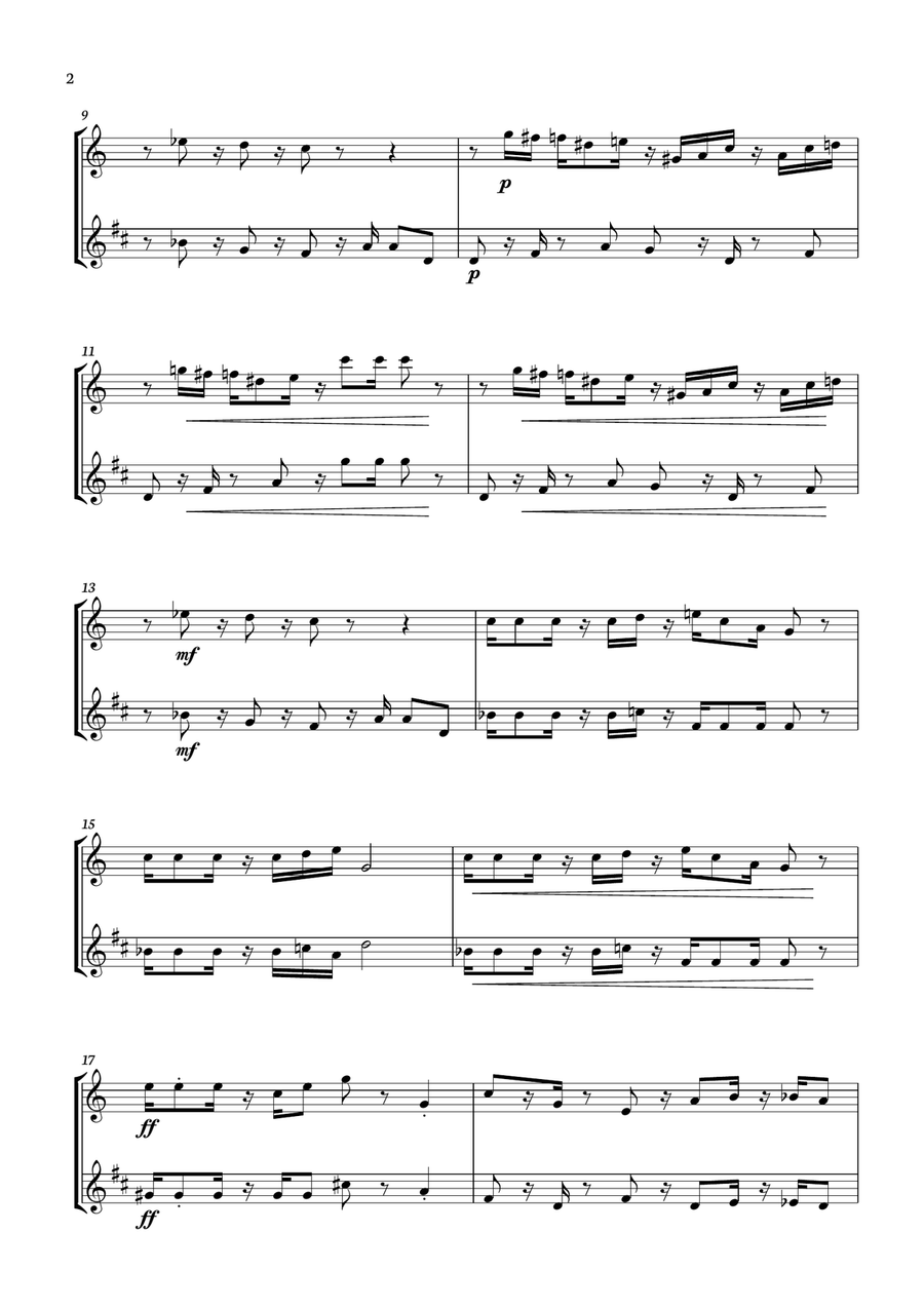 Super Mario Bros. Opus Woodwind Duet scores gallery preview page 2
