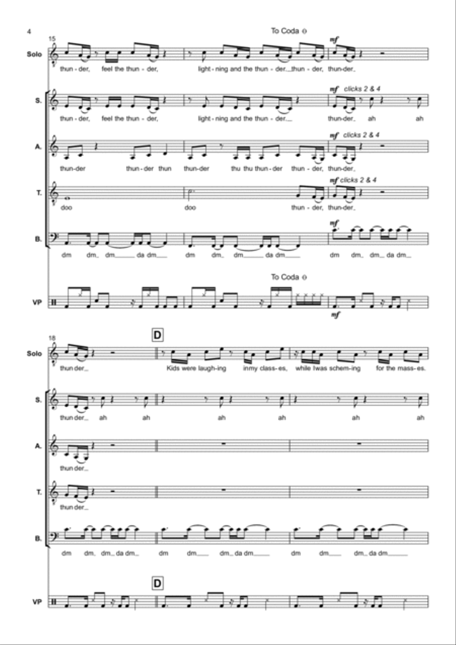 Thunder 4-Part scores gallery preview page 4