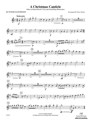 A Christmas Canticle: B-flat Tenor Saxophone