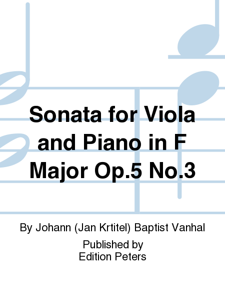 Sonata for Viola and Piano in F Major Op. 5 No