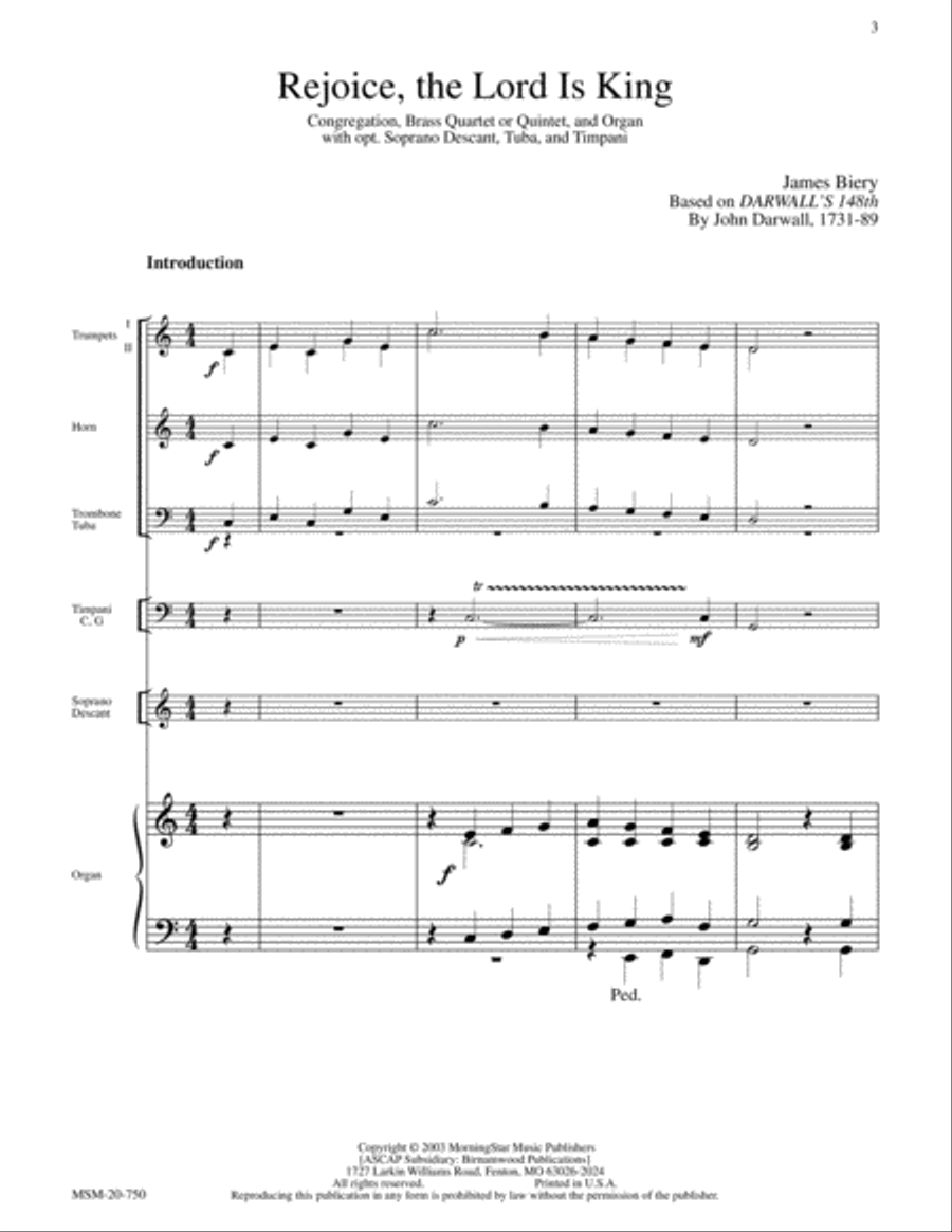 Festive Hymn Settings for Congregational Singing Set 1: Christ the King