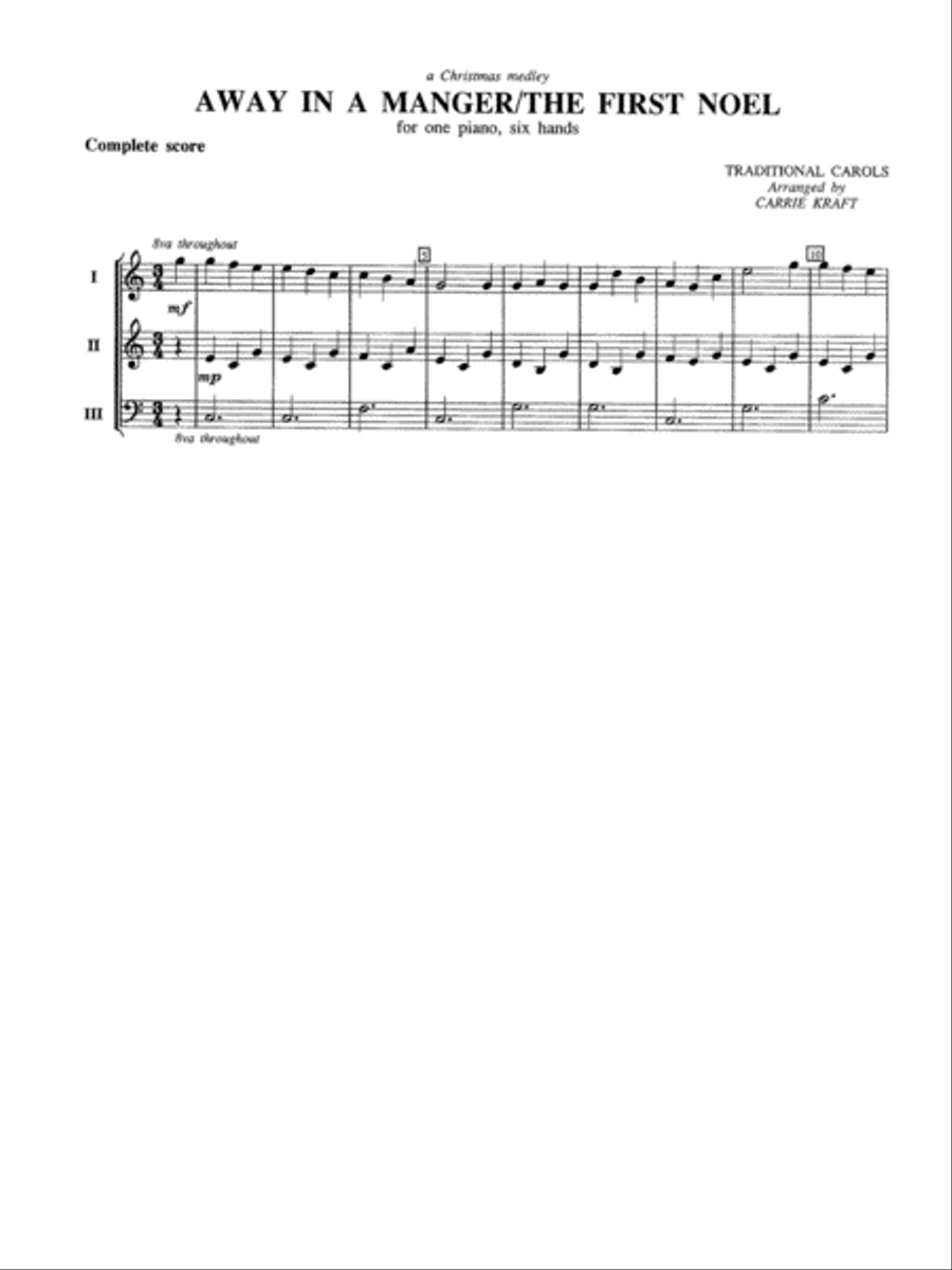Away in a Manger / The First Noel Small Ensemble scores gallery preview page 2
