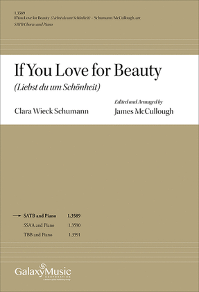Book cover for If You Love for Beauty (Liebst du um Schönheit)