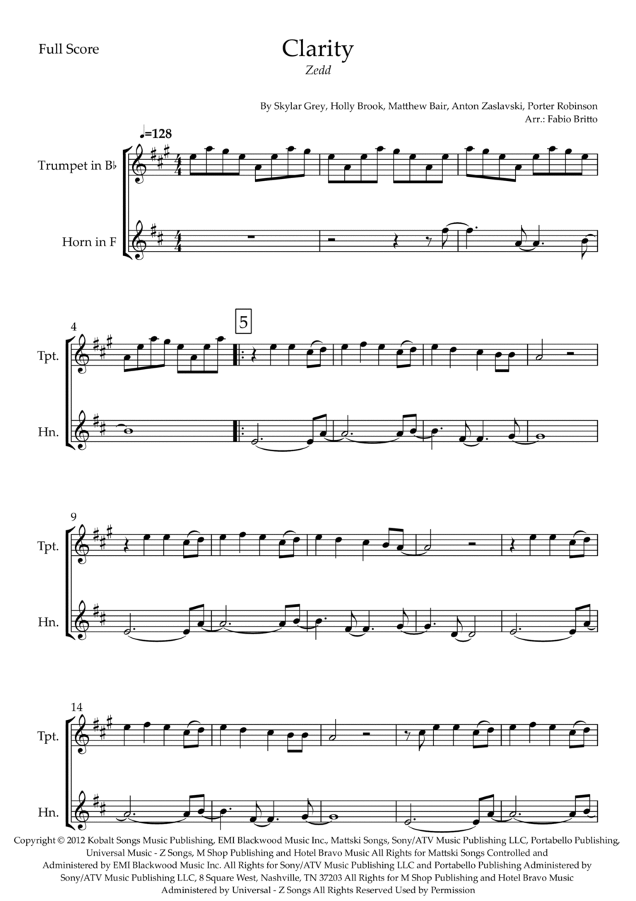 Clarity Brass Duet scores gallery preview page 1