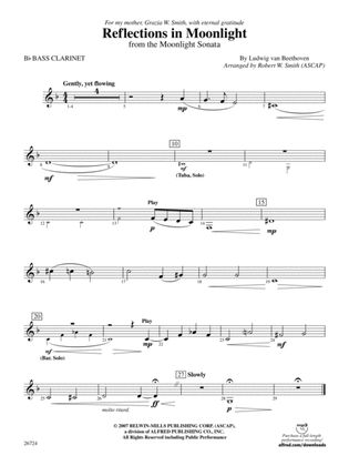 Reflections In Moonlight: B-flat Bass Clarinet