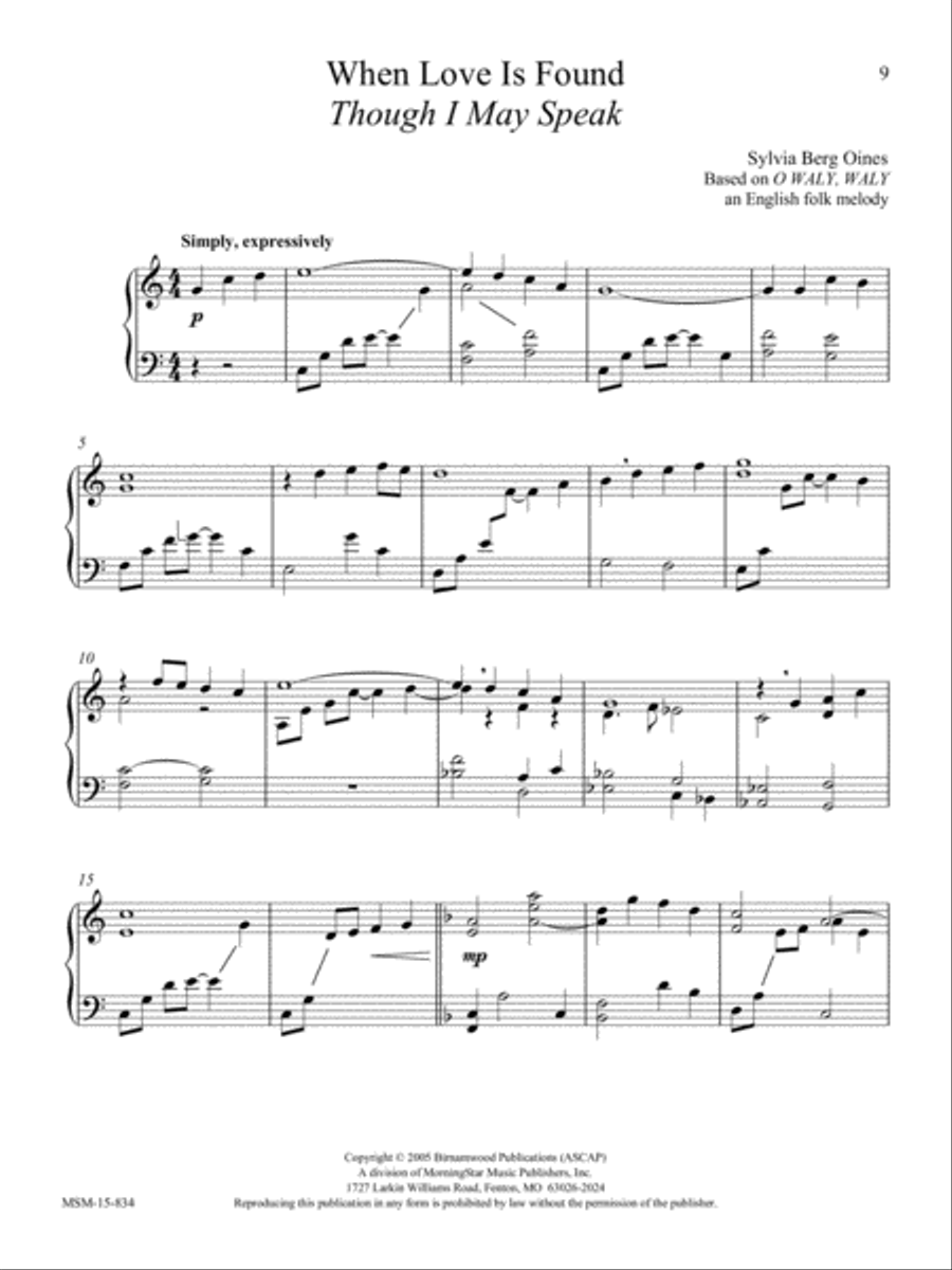 Bread of Life Hymn Settings for Piano Piano Solo scores gallery preview page 5